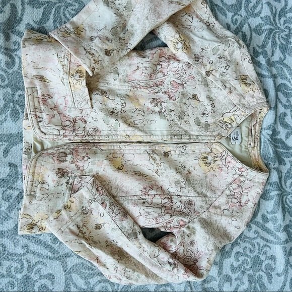 Cream Wilfred Aritzia 100% Linen Pastel Floral Print Blazer - Picture 10 of 12